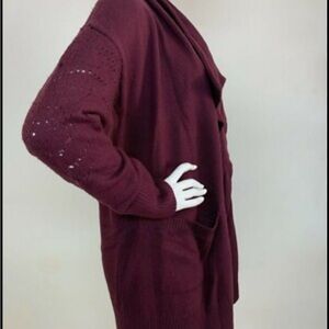 Lucky Brand Women's Deep Burgundy Cardigan